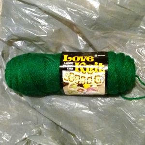🆕 Patty green "LOVE KNIT" Luxury NO DYE Vintage yarn 4 oz.  *@*SEE PICS**